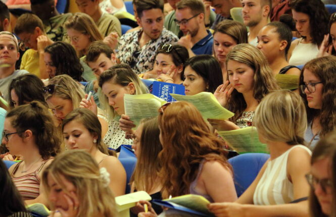 acto de bienvenida de la UPO a estudiantes internacionales del curso pasado