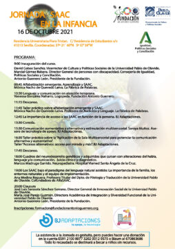 programa de las jornadas SAAC en la Infancia