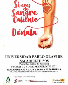 lema “Si eres de sangre caliente, dónala