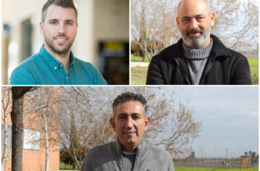 Los investigadores Carlos López-Viso, Manuel J.Muñoz (arriba) y Gassan Hodaifa (abajo).