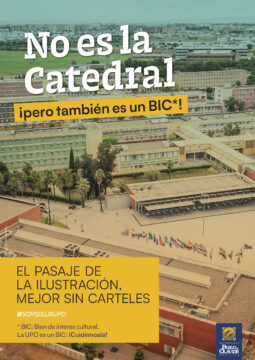 Imagen del campus UPO para la campaña 'La UPO es un BIC; ¡Cuidémosla!