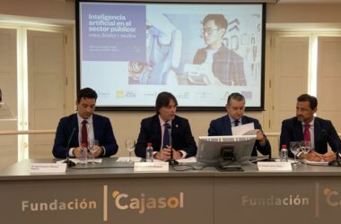 Juan Francisco Álvarez, Francisco Oliva, Antonio Sanz y Eduardo Gamero en la presentación de las Jornadas