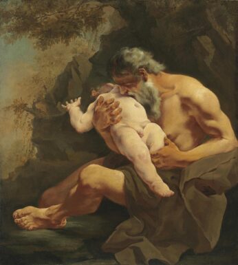 Saturno devorando a su hijo (Giulia Lama, 1735).