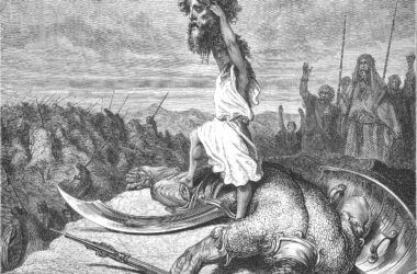 David mata a Goliat, grabado de Gustave Doré de 1886. Wikimedia Commons