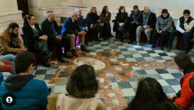 Recepción de los estudiantes de FEVIDA en el Ayuntamiento