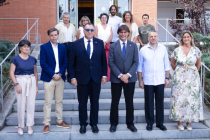Representantes de la UPO y de la Consejería tras la presentación del acuerdo