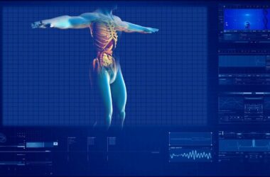 Ilustración con órganos internos del sistema digestivo humano