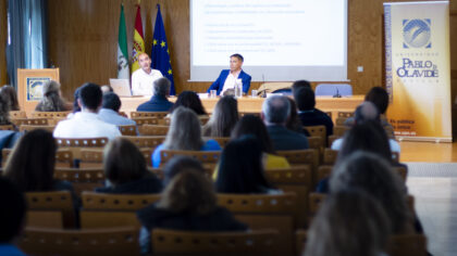 Julián Cárdenas y Jesús Cambra durante las jornadas
