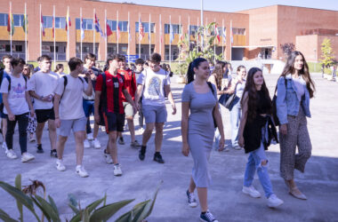 Estudiantes que se examinarán de la PEvAU en las jornadas de orientación de la UPO.