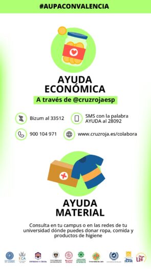 Ayuda universitaria para damnificados por la DANA de Valencia