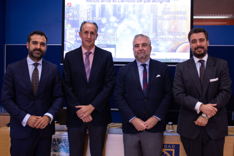 De izquierda a derecha, José Miguel Martí, Jesús Ramos Prieto, César Hornero Méndez, José Manuel Macarro.