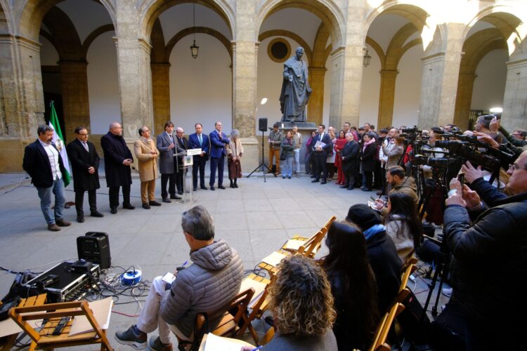 Universidades Públicas de Andalucía Los rectores de las universidades públicas en la rueda de prensa de esta mañana