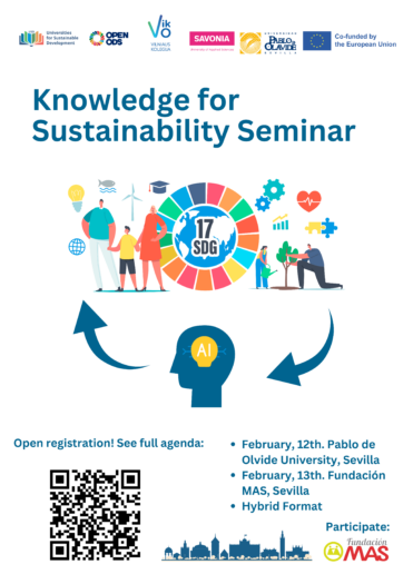 Seminario Internacional "Knowledge for Sustainability" - 12y 13 de febrero en Sevilla