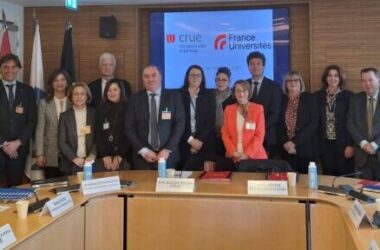 Representantes de Conferencia de Rectores y Rectoras de las Universidades Españolas (CRUE) y France Universités