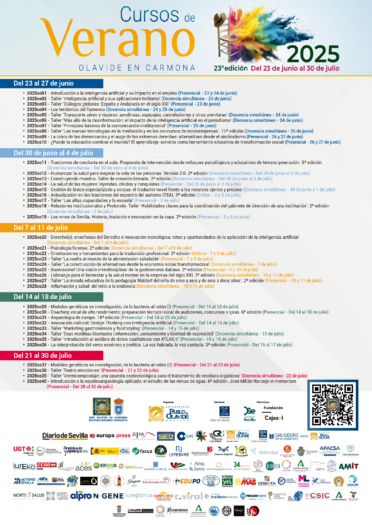 Cursos de Verano 2025: programación
