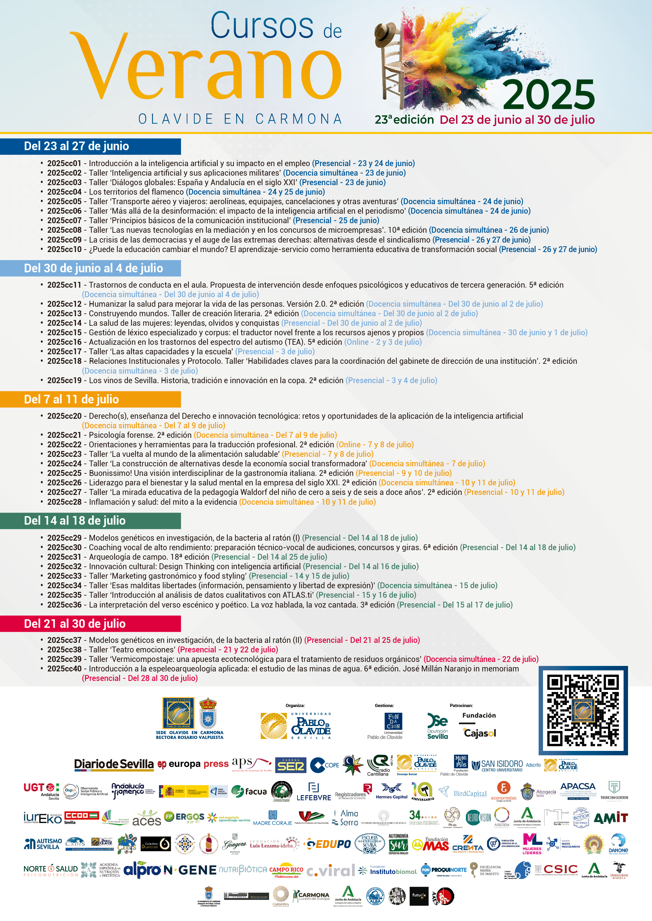Cursos de Verano 2025: programación