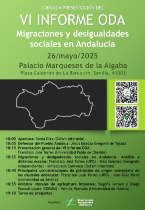 VI Informe del Observatorio de Desigualdad de Andalucía: ‘Migraciones y desigualdades en Andalucía’