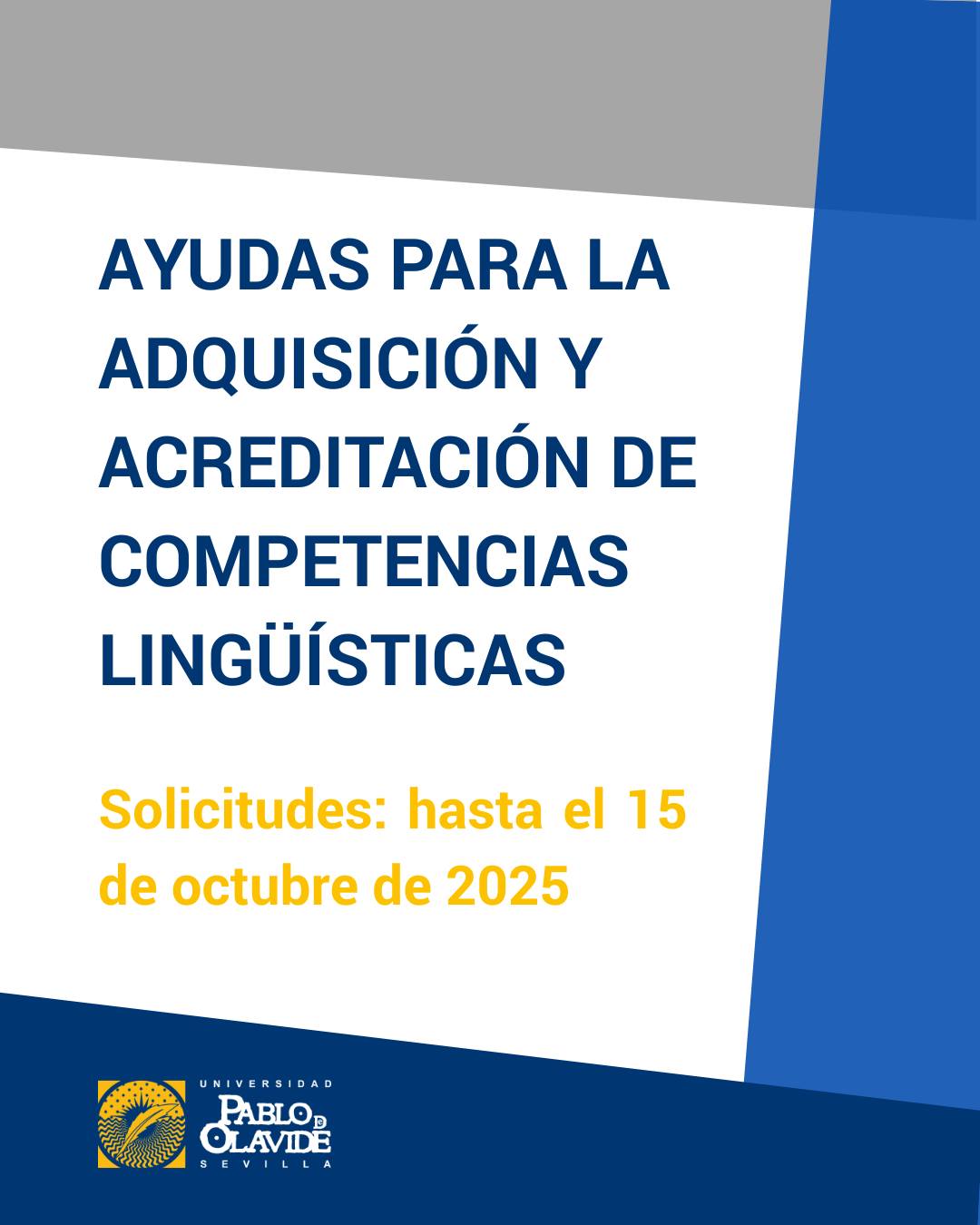 📣 ¿Necesitas ampliar y/o acreditar tu nivel de idiomas? ¡Tenemos buenas noticias!Ya puedes solicitar las ayudas para el fomento de la competencia lingüística en lenguas extranjeras para estudiantes de Grado de la UPO.🗣️ ¿Qué cubren?✅ Gastos de formación y acreditación en un idioma extranjero✅ Hasta 300€ por ayuda✅ Nivel mínimo B1 (según el Marco Europeo)✅ También para B2 o segundo idioma, si ya tienes el B1📅 Plazo abierto hasta el 15 de octubre de 2025📍 Convocatoria publicada en el Tablón Electrónico UPOMás info y requisitos 👉 link en la bio.#AyudasIdiomasUPO #LaOlavideEresTú #AcreditaciónLingüística #OlavideInternacional