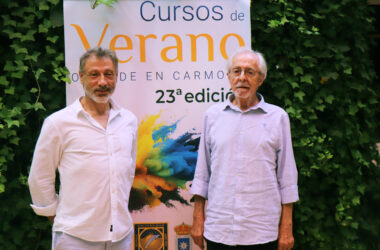 Eugenio Jiménez y Roberto Quintana en la sede de la UPO en Carmona