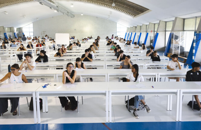Estudiantes durante la PAU en la Universidad Pablo de Olavide