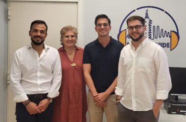 María Dolores Rego con Pedro Barea, Pablo Cruz y Sergio de la Herraz