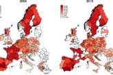 Mapa comparativo de 2004 y 2018 se aprecia la fuerte heterogeneidad territorial y el avance generalizado de la representación femenina en Europa; Francia, parte de España y los países nórdicos se acercan a la paridad, mientras que Italia, Polonia, Hungría o Grecia se mantienen rezagados. Pese al aumento general, la igualdad de género sigue siendo limitada, en no pocas regiones las mujeres no llegan al 33 % de representación.