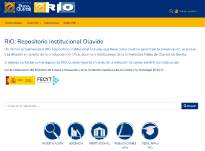 Repositorio RIO (home del sitio web)