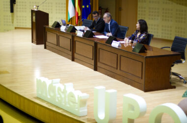 Desde la izquierda, Igor Pérez Tostado, David Naranjo y Rocío Ruiz