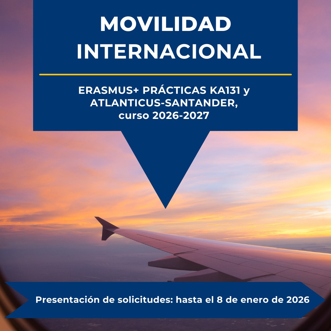 🌍 Hoy hemos publicado en el Tablón Electrónico Oficial (TEO) de la UPO las Convocatorias de estancias académicas para estudiantes en el marco del programa ERASMUS+ PRÁCTICAS KA131 y ATLANTICUS-SANTANDER, para el curso 2026/27.

🗓️ El plazo de presentación de solicitudes estará abierto desde mañana 13 de diciembre de 2025 hasta el 8 de enero de 2026.

👉 https://www.upo.es/teo

Además, la próxima semana celebraremos sesiones informativas dirigidas al estudiantado interesado en los programas de movilidad:

📅 16 de diciembre
🕚 11:00–14:00 h
📍 Edificio 3, Aula 3

📅 18 de diciembre
🕚 11:00–14:00 h
📍 Edificio 2, Aula 2

Te esperamos. ¡No faltes! 😃

#OlavideInternacional #LaOlavideEresTú #movilidadinternacional #Erasmus #Atlánticus #internacionalización #UniversidadPablodeOlavide