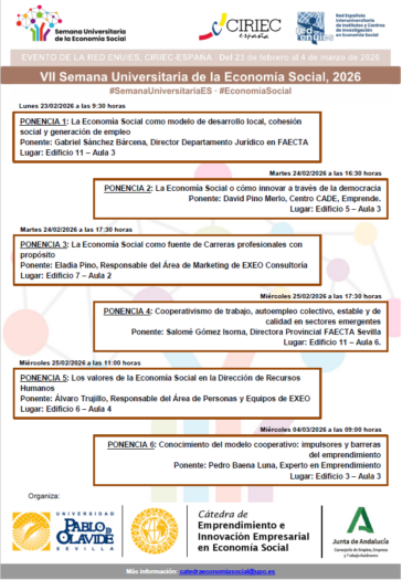 VII Semana Universitaria de la Economía Social: Del 23 de febrero al 4 de marzo