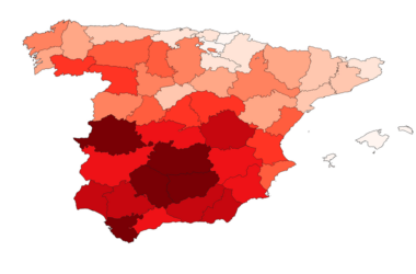 Riesgos de desigualdad de género ante el cambio climático por provincias