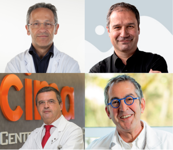 Desde la izquierda y comenzando por la fila superior: Manuel Comabella, David Otaegui, José Luis Lanciego y Pablo Martínez-Lage.