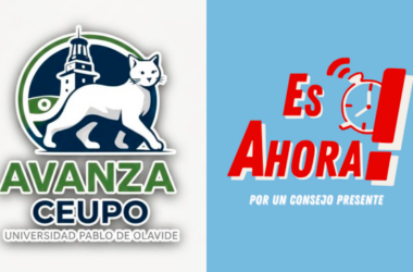 imágenes de campaña de las candidaturas al CEUPO: , Es Ahora!-Por un Consejo presente y AVANZA CEUPO