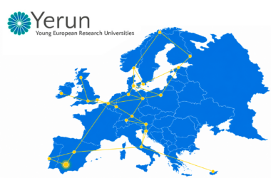 Mapa de Europa con las ciudades donde están situadas universidades de la red YERUN