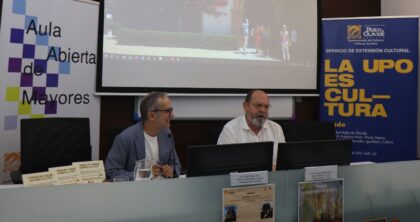 Raúl Álvarez y Francisco Hidalgo en las Jornadas en la sede Olavide en Carmona