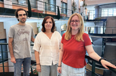 Alberto Pires , Francisca Reyes e Inmaculada García en el CABD