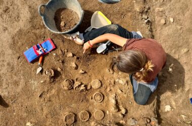 Excavación de macetas en Villa Adriana
