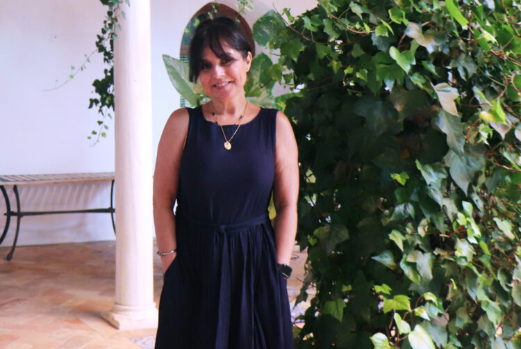 Nerea Riesco en la sede de la UPO en Carmona