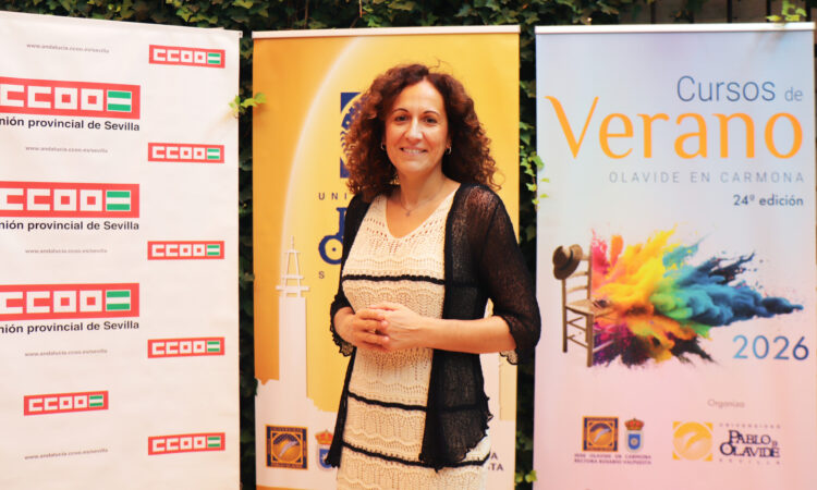 Nuria López en la sede de los Cursos de Verano de la UPO en Carmona