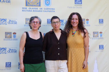 Desde la izquierda, Ana Fernández Miñan, Sol Sotillos Martín y Laura Tomás Gallardo