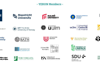 Logos de las universidades que forman parte de la red Yerun