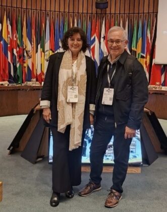 Sandra Fachelli y Pedro López en la Reunión del Comité Ejecutivo 