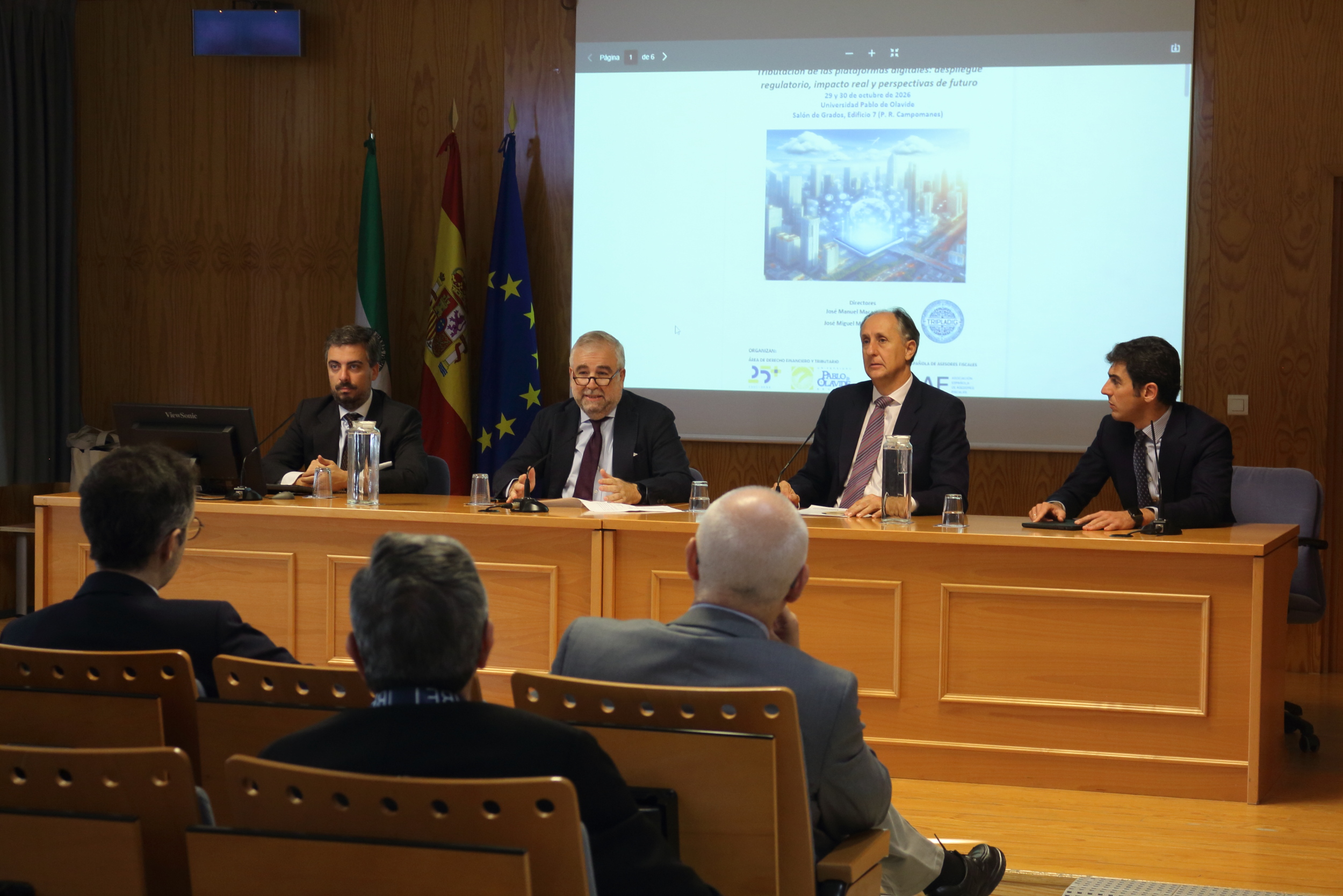 De izq. a dcha: José Manuel Macarro, César Hornero, Jesús Ramos y Gonzalo Gómez.