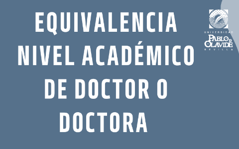 Equivalencia Grado Doctor