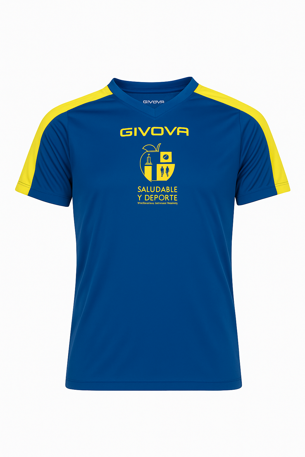 Camiseta campus saludable azul delantera