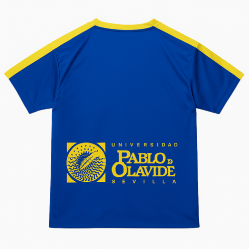 Camiseta campus saludable azul trasera Camiseta campus saludable azul trasera