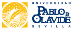 Logotipo UPO amarillo azul