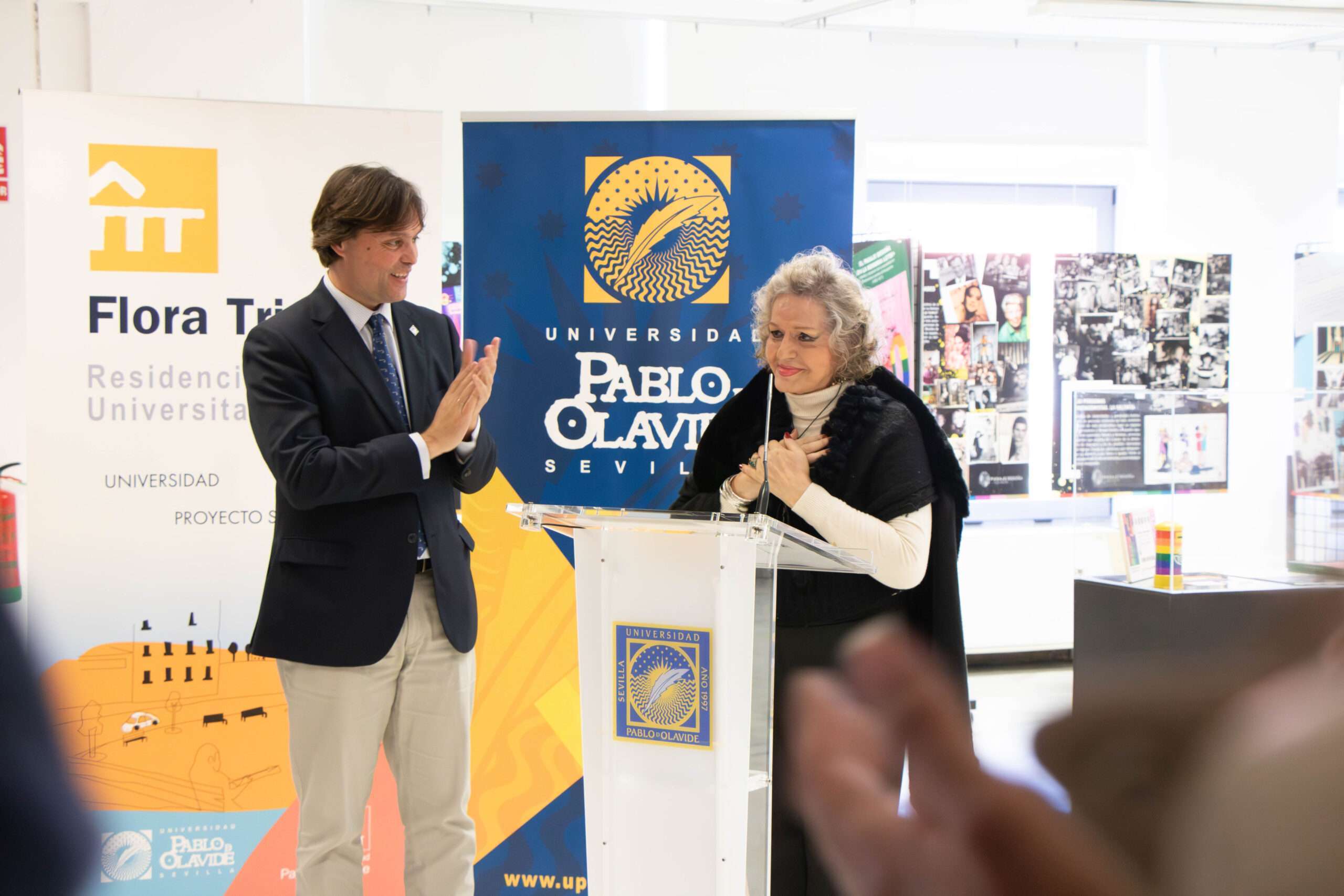 Presentación convenio de colaboración Universidad Pablo de Olavide- Fundación Manuela Saborido, Manolita Chen