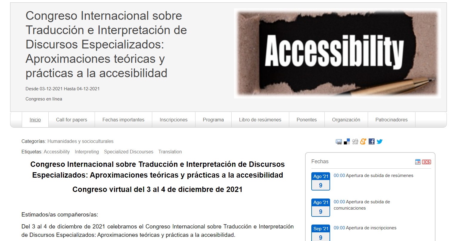 Presentación del proyecto VISUALECT sobre Sistemas pictográficos y lectura fácil en un congreso de la Universidad de Málaga