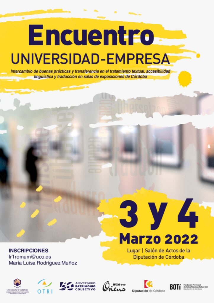 Cartel de las jornadas en el que se ve una exposición borrosa con las fechas en primer plano